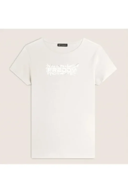Freddy T-shirt manica corta F4wcrt3 White/sand