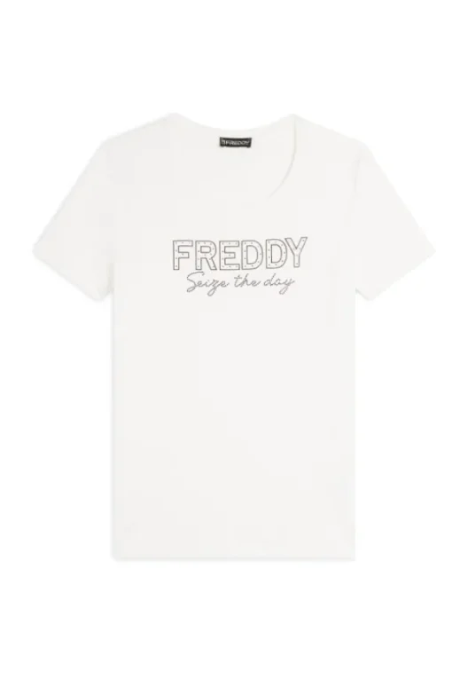 Freddy T-shirt manica corta F4wcxt1 Bianco