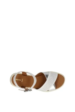 Geox Sandalo zeppa D550eg White
