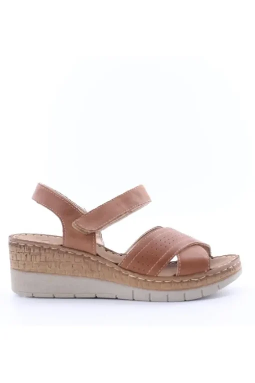 Greenhill Sandalo zeppa 50120 Cuoio