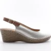 Greenhill Sandalo zeppa 15531 Platino