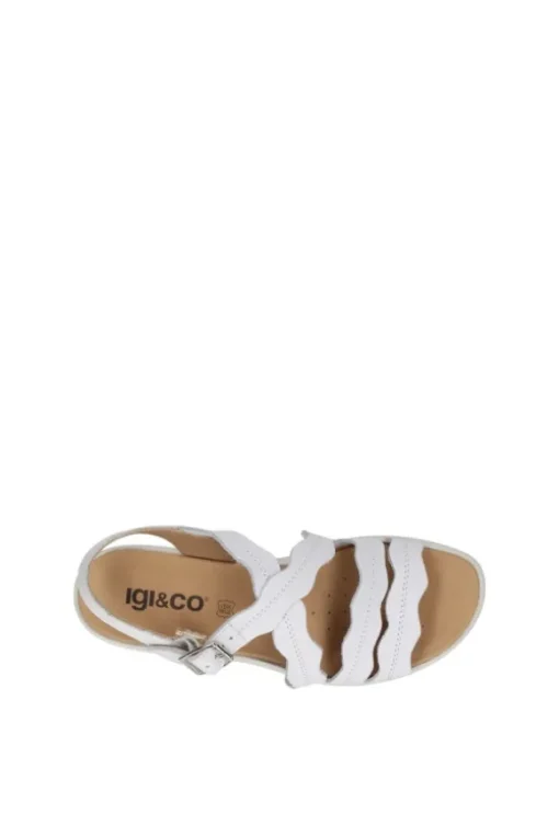 Igi e co Sandalo zeppa 56685 Bianco