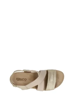 Igi e co Sandalo zeppa 56710 Platino
