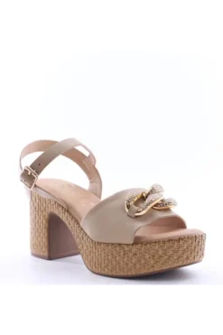 Kiss e shock Sandalo tacco 72218 Beige