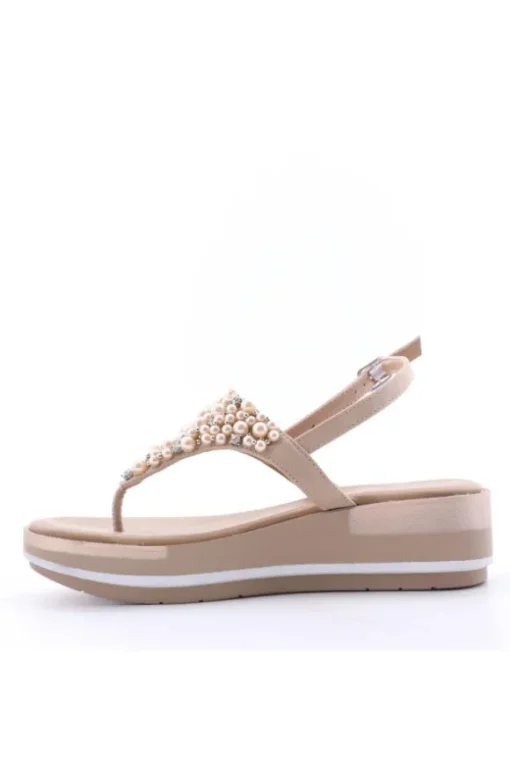 Kiss e shock Sandalo zeppa 81259 Beige