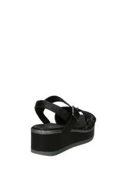 Kiss e shock Sandalo zeppa 84288 Nero