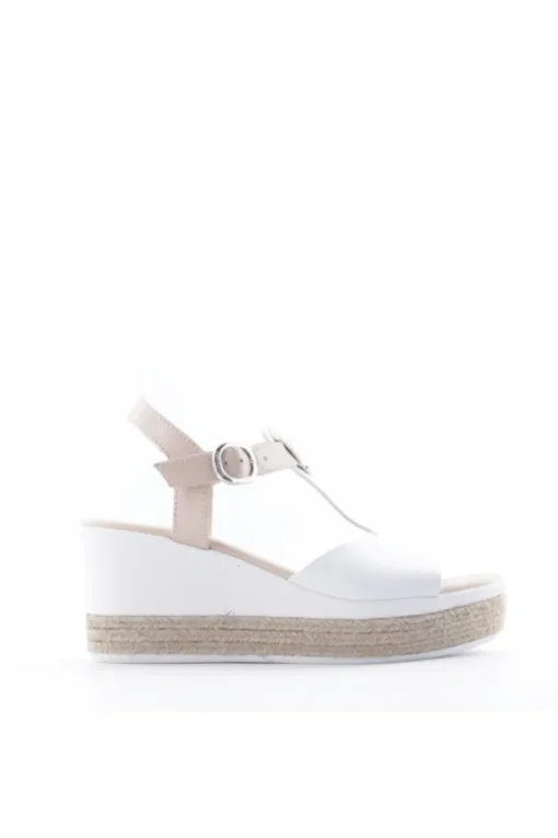 NeroGiardini Sandalo zeppa 07712d Bianco