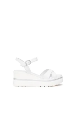 NeroGiardini Sandalo zeppa 13510d Bianco