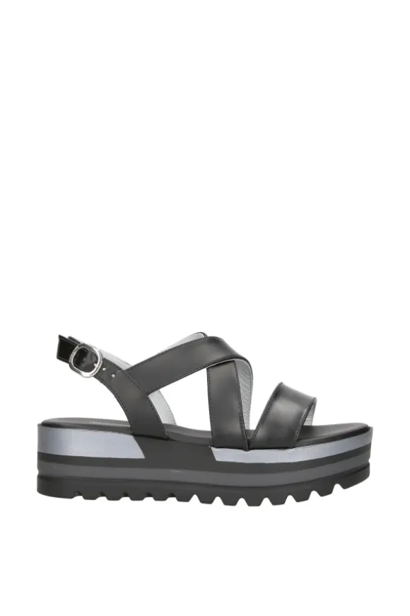 NeroGiardini Sandalo zeppa 10730d Nero