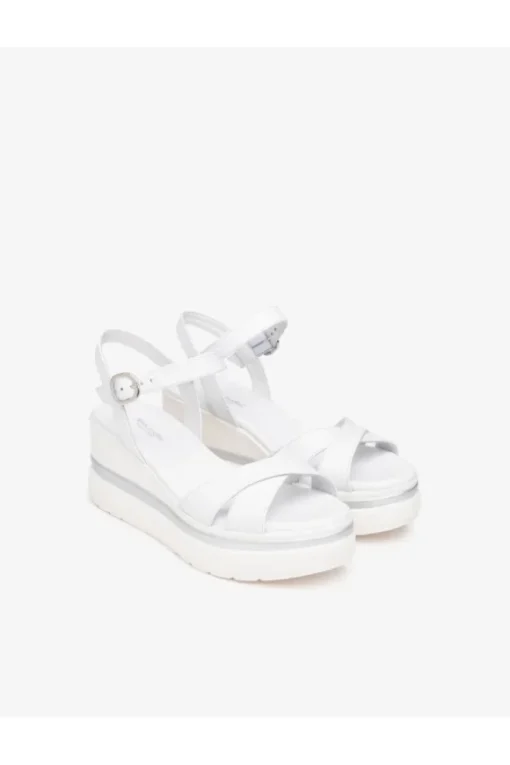 NeroGiardini Sandalo zeppa 13510d Bianco