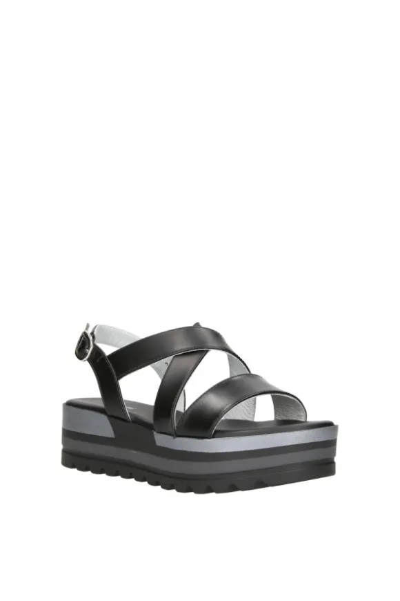 NeroGiardini Sandalo zeppa 10730d Nero