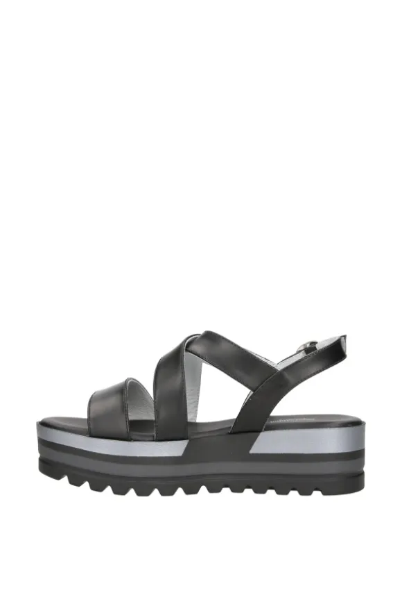NeroGiardini Sandalo zeppa 10730d Nero