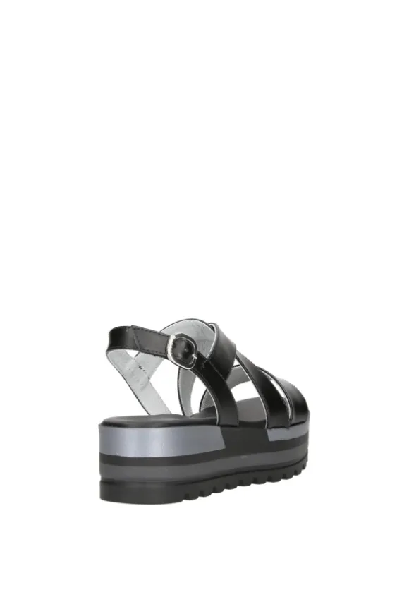 NeroGiardini Sandalo zeppa 10730d Nero