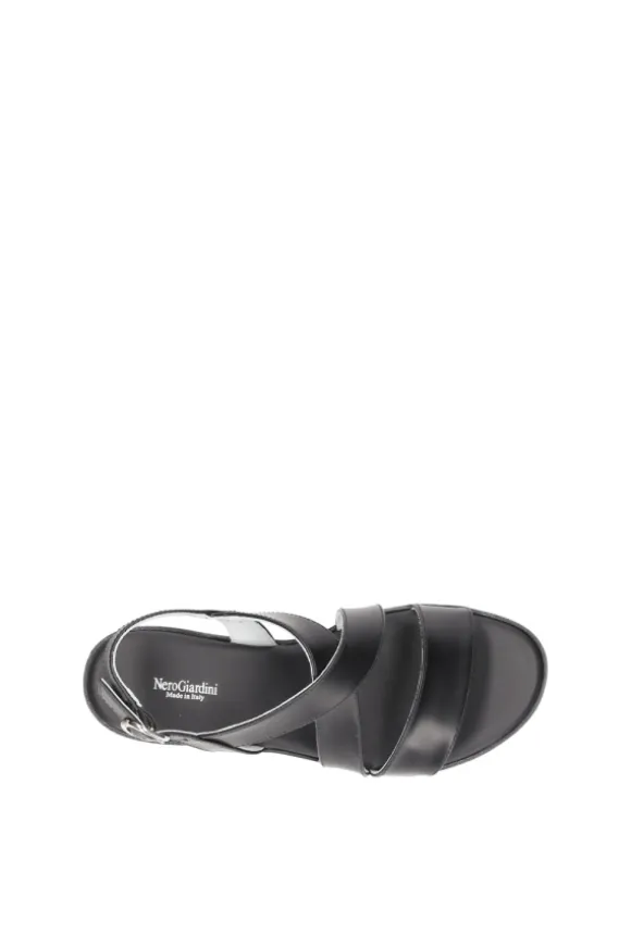 NeroGiardini Sandalo zeppa 10730d Nero