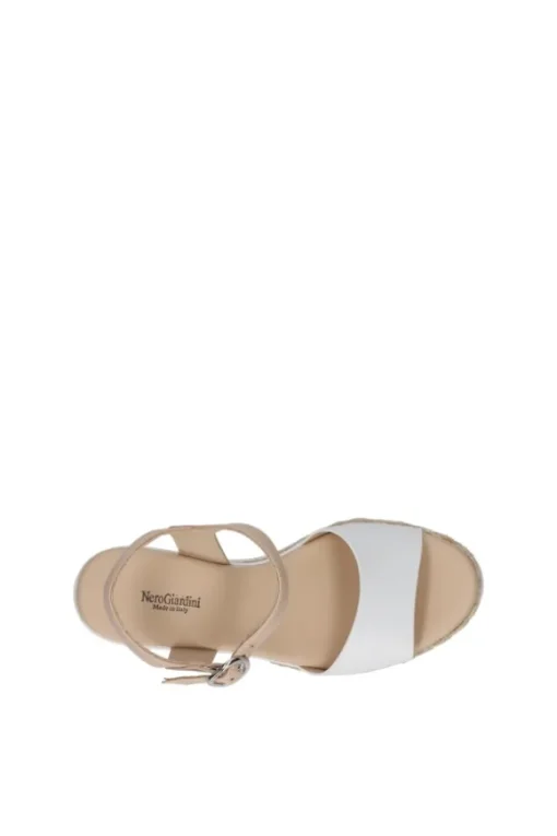 NeroGiardini Sandalo zeppa 10561d Bianco