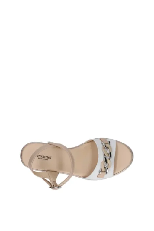 NeroGiardini Sandalo zeppa 10530d Bianco