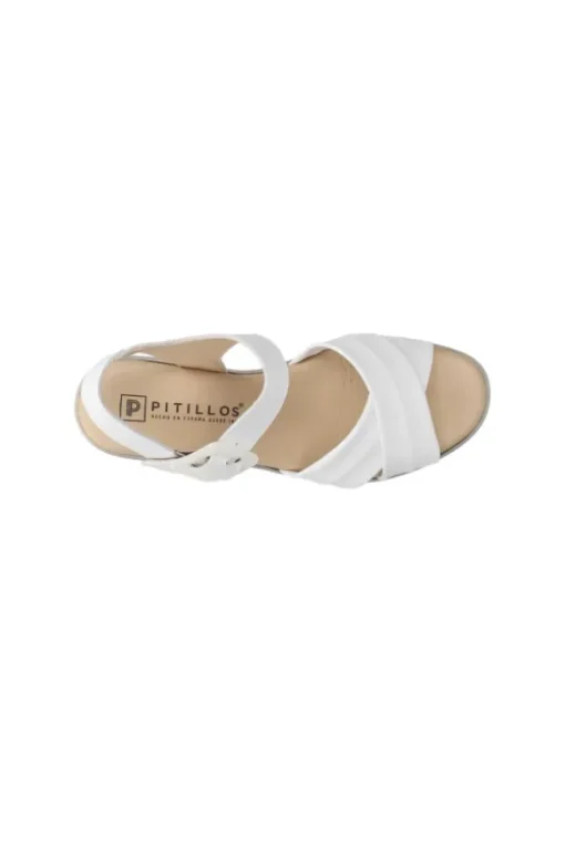 Pitillos Sandalo zeppa 5615 Blanco