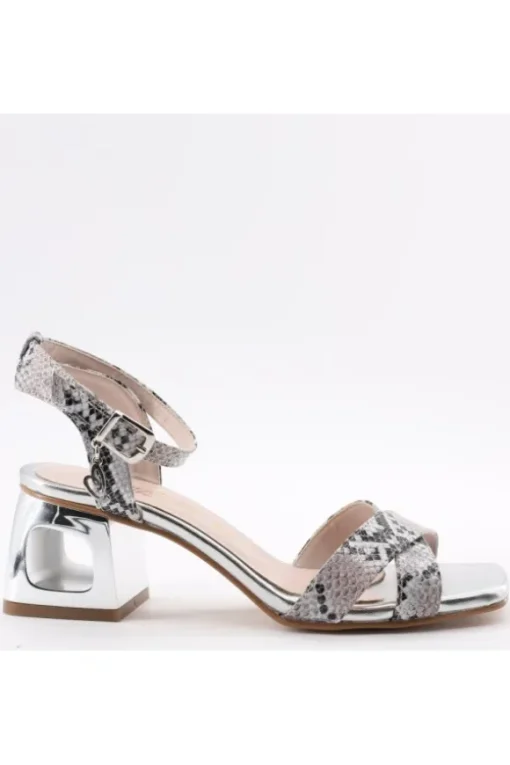 Sophie Blanc Sandalo tacco 8484 Biaargento