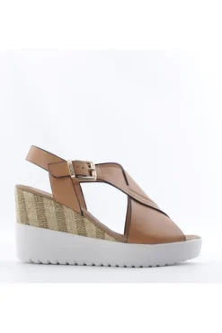Stonefly Sandalo zeppa 219133 Dk/tan