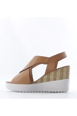 Stonefly Sandalo zeppa 219133 Dk/tan