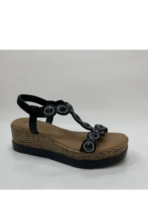 Wcubed Sandalo zeppa 48077 Black