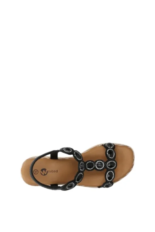 Wcubed Sandalo zeppa 48077 Black