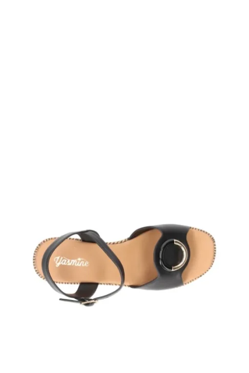 Yasmine Sandalo zeppa 48811 Black