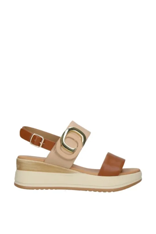 Yasmine Sandalo zeppa 48815 Camel