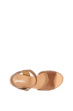 Yasmine Sandalo zeppa 48819 Camel