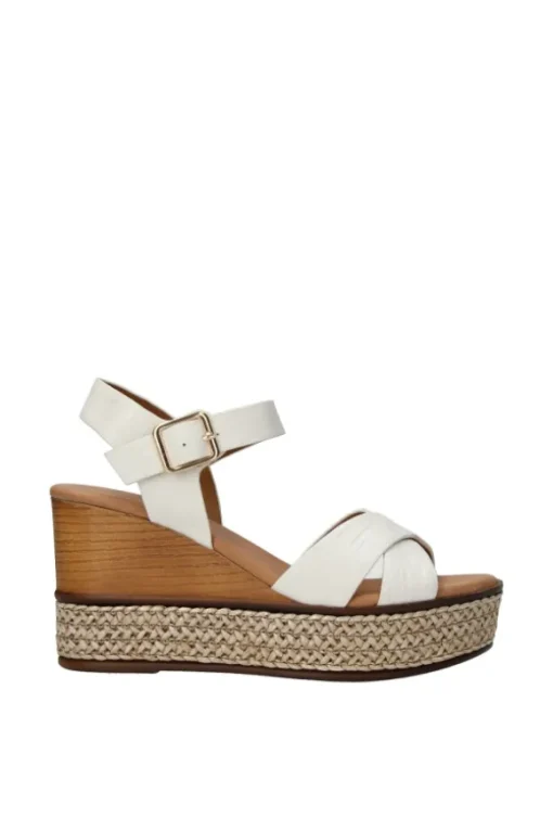 Yasmine Sandalo zeppa 48819 White